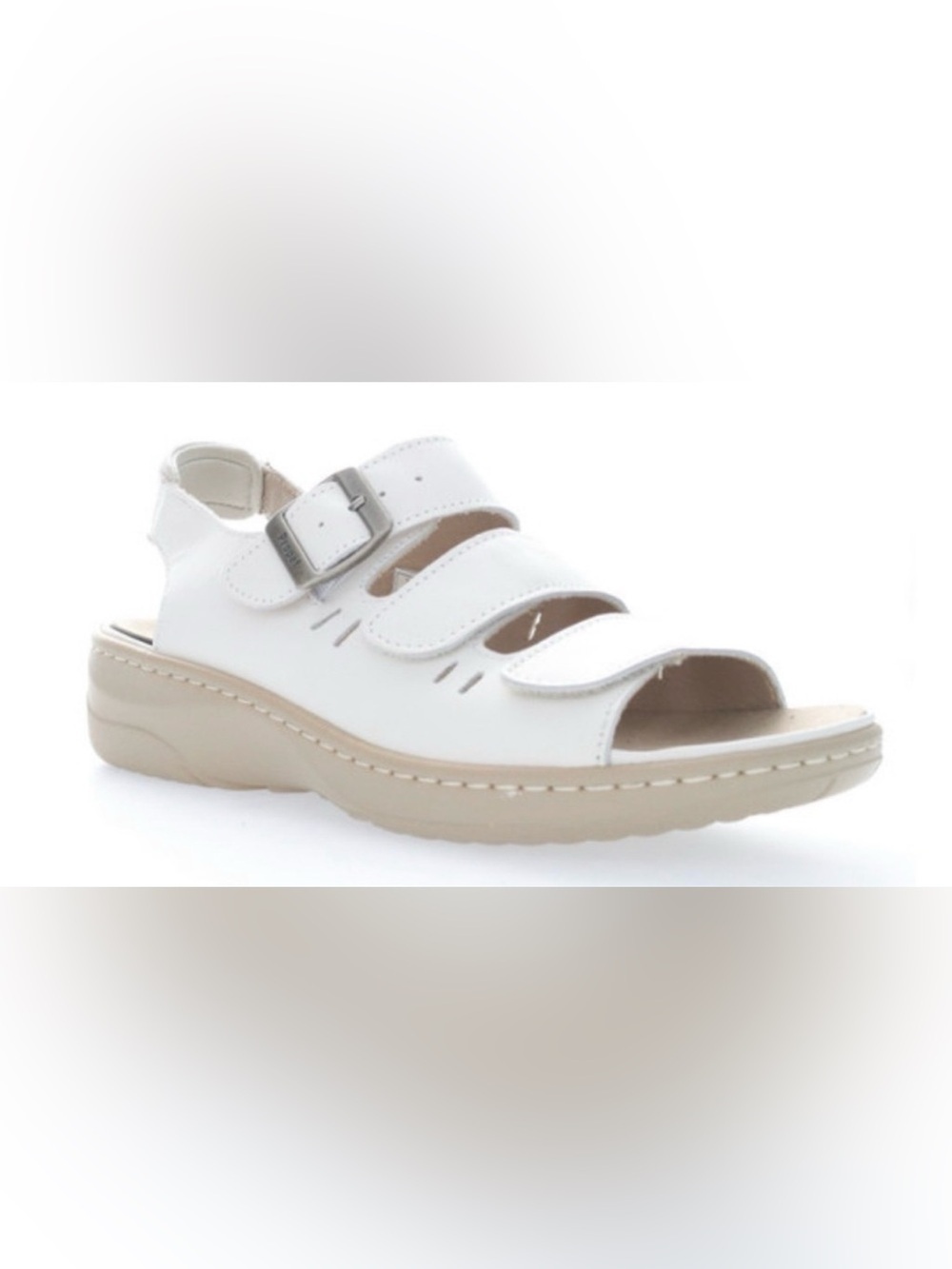 Propet Breeze Walker white buckle & Velcro strap comfort bed sandal WM 10 travel
